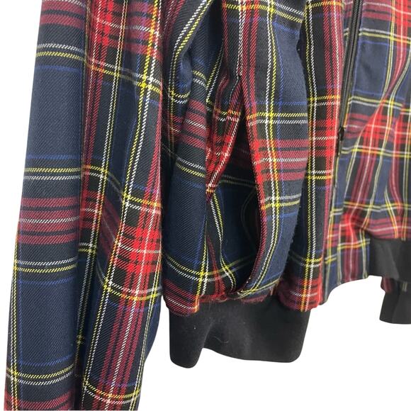 Plaid Red and Blue Jacket Vintage Zip Up Medium - Picture 3 of 6